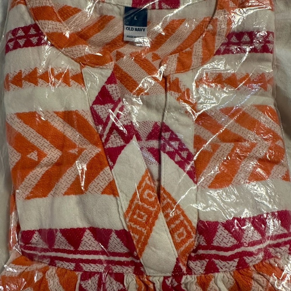 Old navy dress size L cute w/ denim jacket NWT